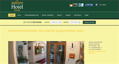 Desktop Screenshot of ambiente-hotel-strehla.de